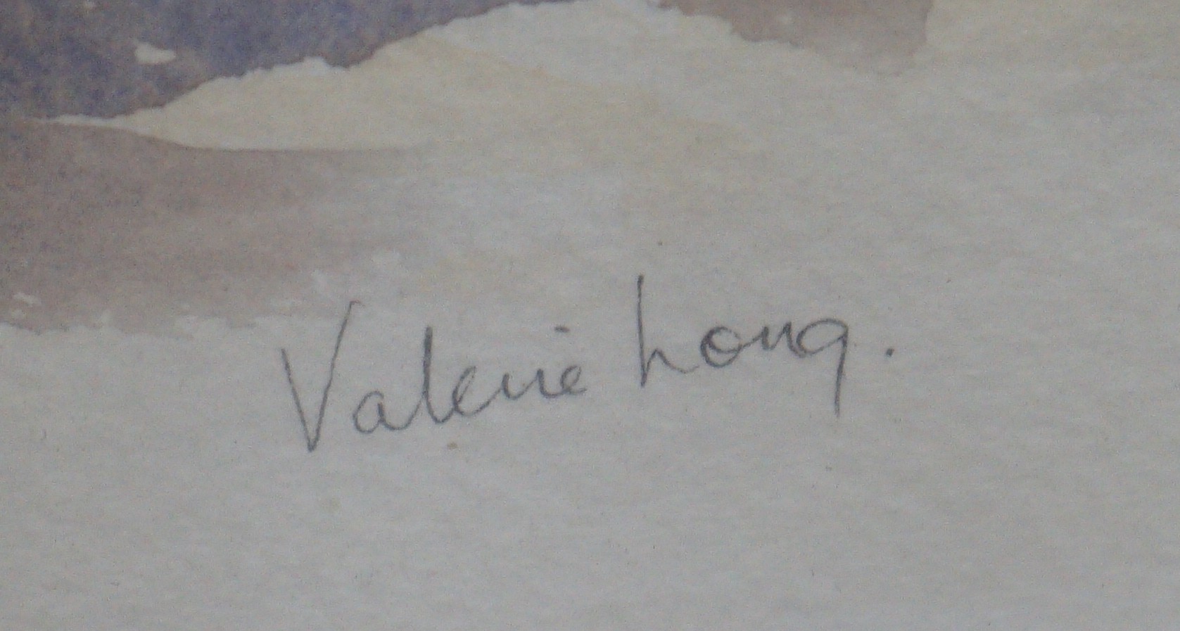Valerie Long, watercolour, 'Chilham Market, Kent', signed, 30 x 60cm